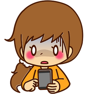 (Anika) Girl is Looking at Her Smartphone