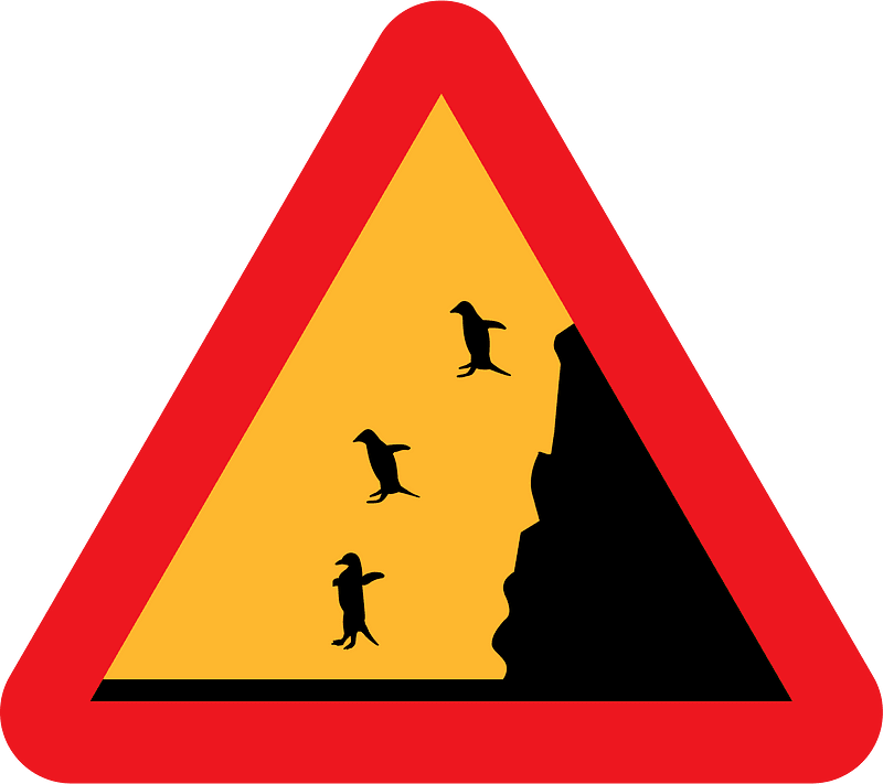 Warning Falling Penguins