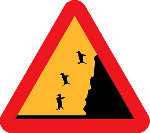 Warning Falling Penguins