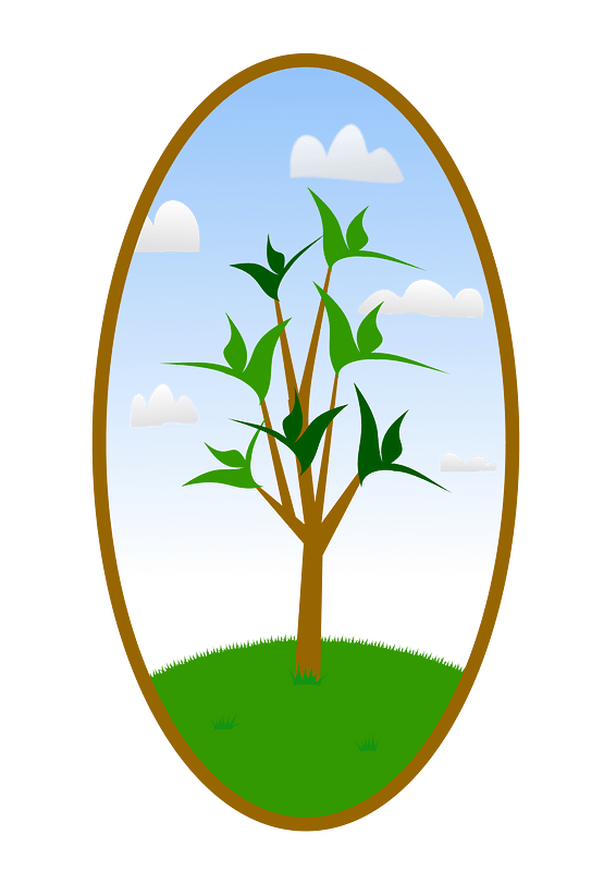 Oval Tree Landscape
