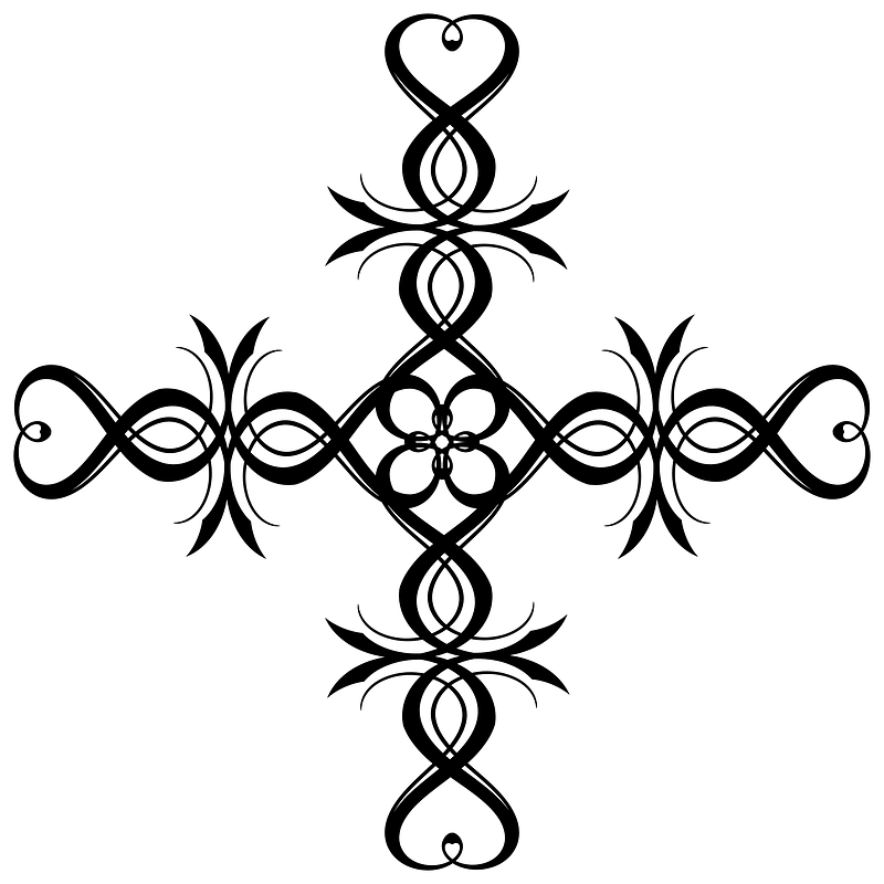 Tribal Heart Cross