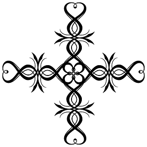 Tribal Heart Cross