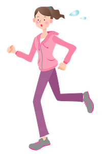 Woman is Jogging for Exercise