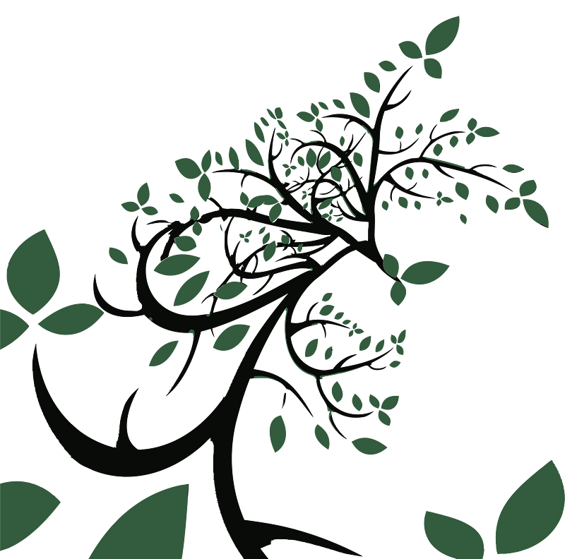 Stylized Tree with Leaves