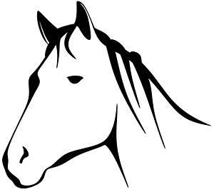 Stylized Horse Head Line Art