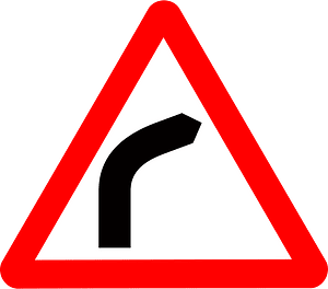 Roadsign Curve Ahead
