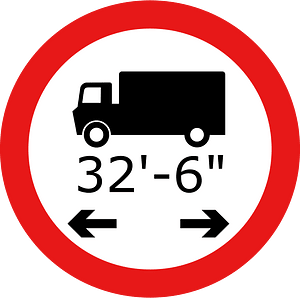 Roadsign Lorry Length