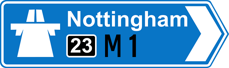 Roadsign Motorway on