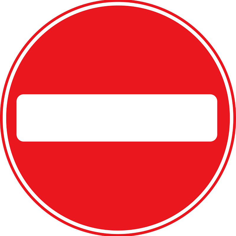 Roadsign No Entry