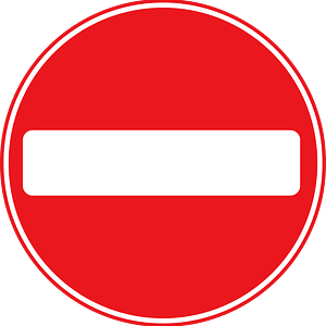Roadsign No Entry