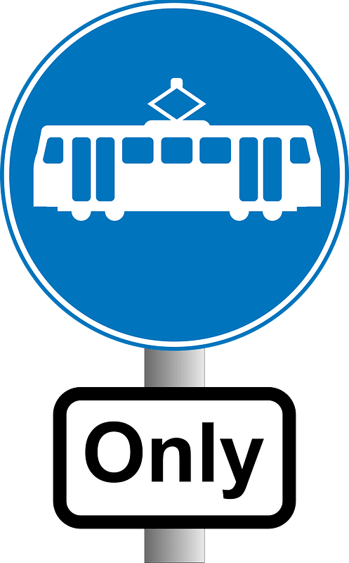 Roadsign Trams Ony