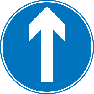Roadsign Ahead Only
