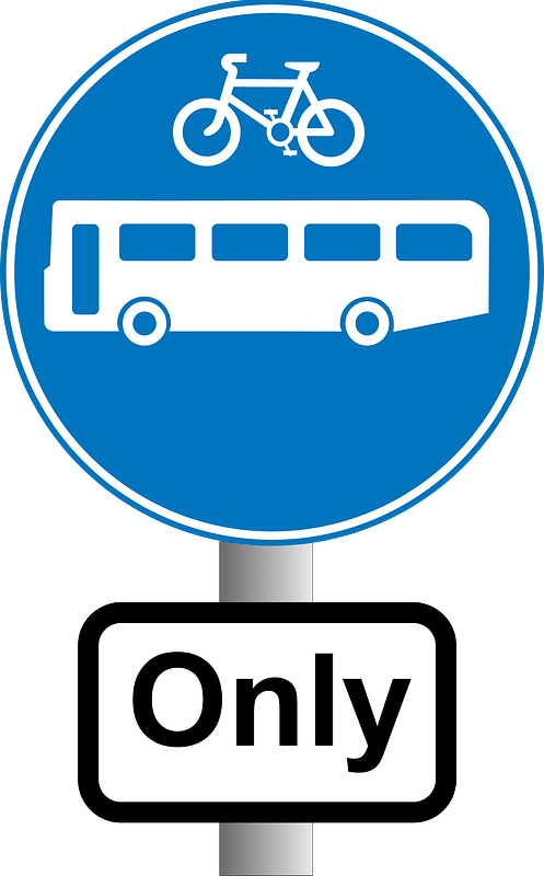 Roadsign Buses and Bikes
