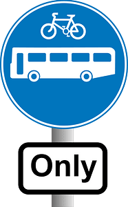 Roadsign Buses and Bikes