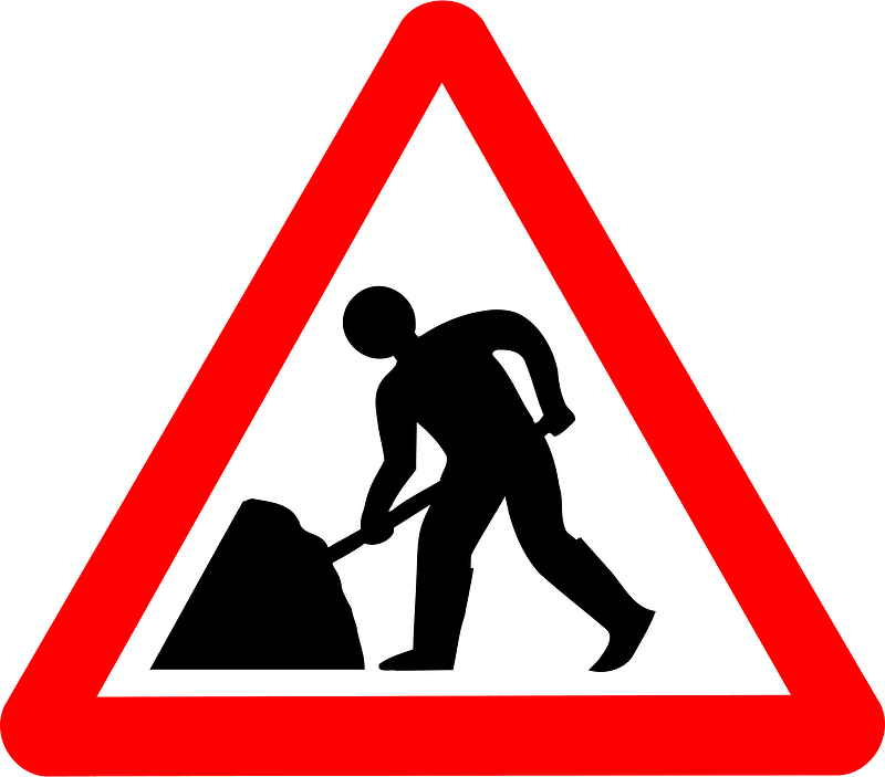 Roadsign Man W Umbrella