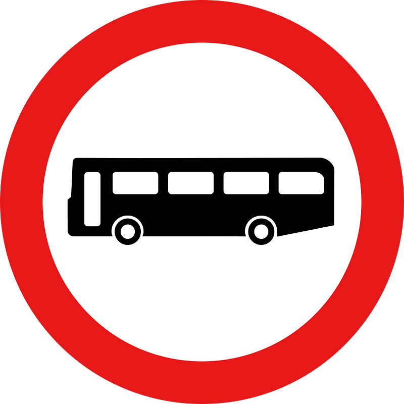 Roadsign No Buses