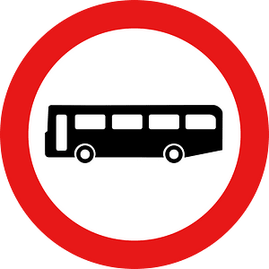 Roadsign No Buses