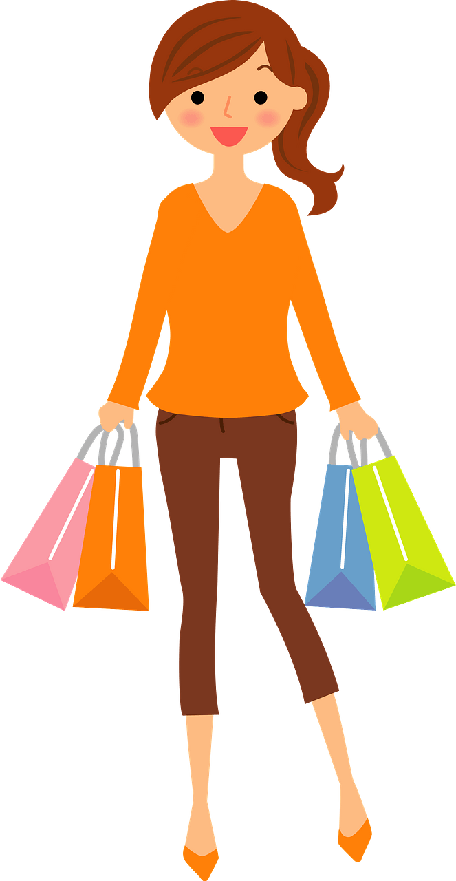 Woman is Shopping Bag