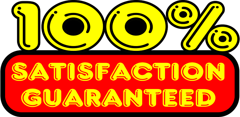 Satisfaction Guaranteed Vector Sticker