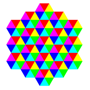 Triangle Tessellation 6 Color
