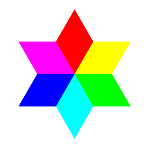 6 Color Diamond Hexagram