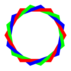 Rgb Octodecagram