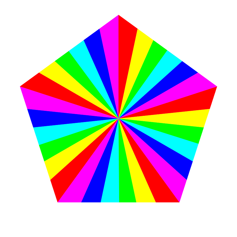 6 Color Pentagon