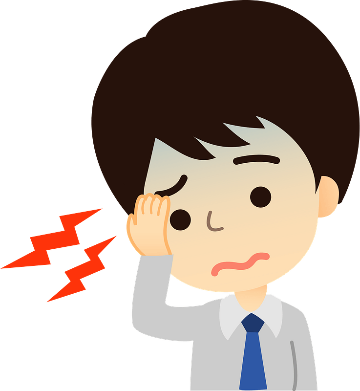 Man is Sick with a Headache and Cold