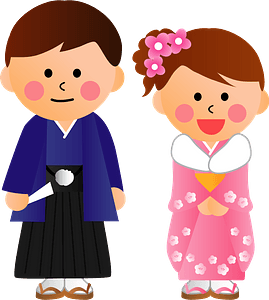 Man and Woman are Wearing Kimonos