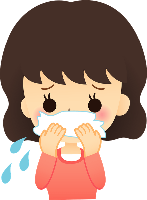 (Christine) Woman is Blowing Her Nose