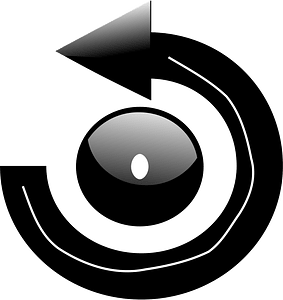 Arrow around circle