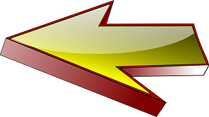 Brown and yellow arrow