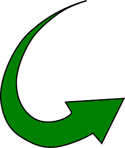 Dark green round arrow