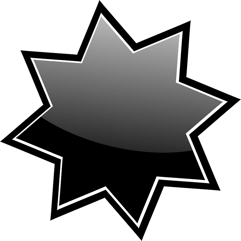 Black heptagram star