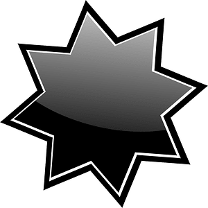 Black heptagram star
