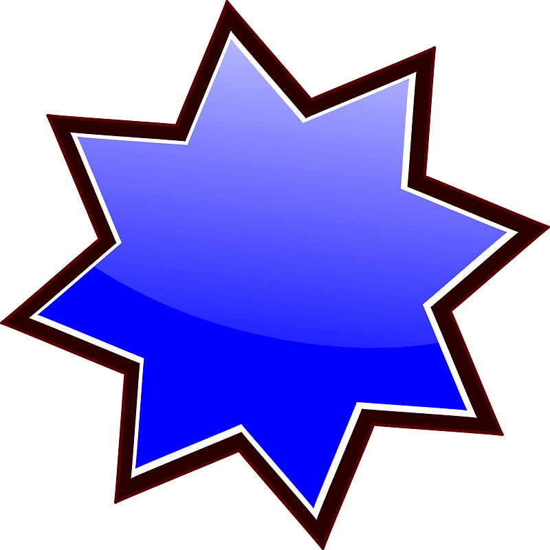 Blue heptagram star