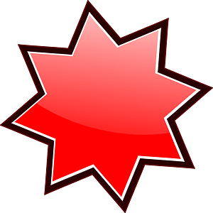 Light red heptagram  star