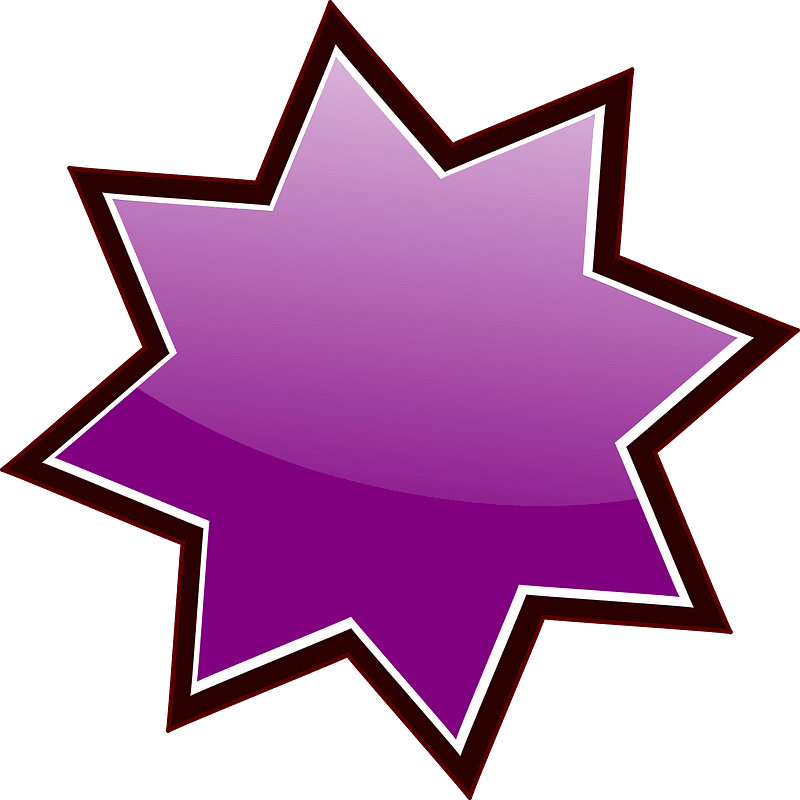 Violet heptagram  star