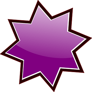 Violet heptagram  star