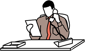 Man in a office
