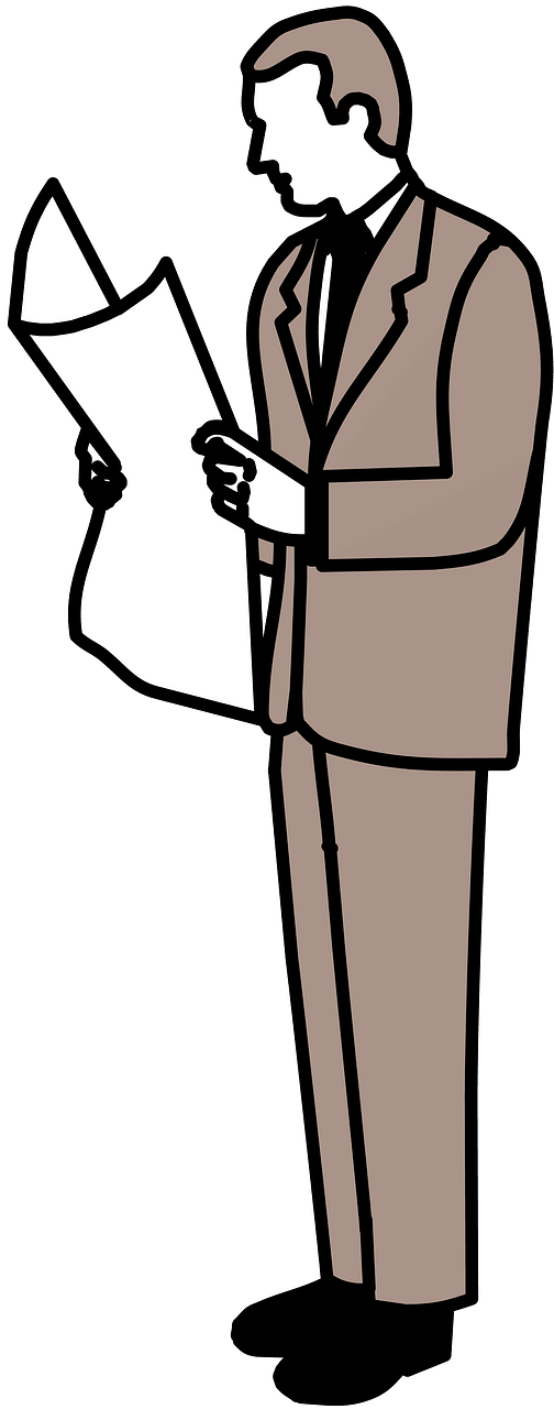 Man reading paper