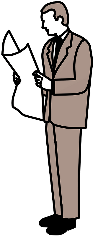 Man reading paper