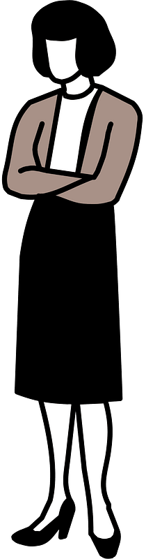 Standing woman with arms crossed