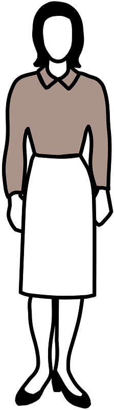 Woman is standing