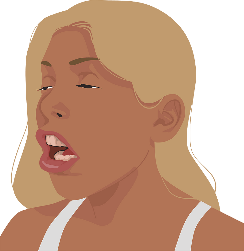 Female preparing to sneeze