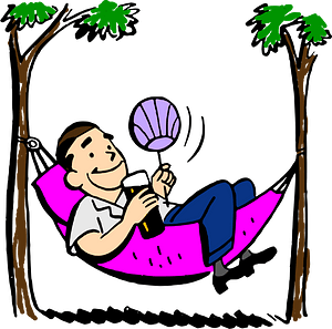 Man in a hammock