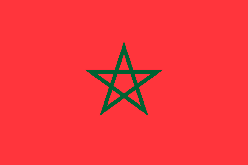 Flag of Morocco (light red)