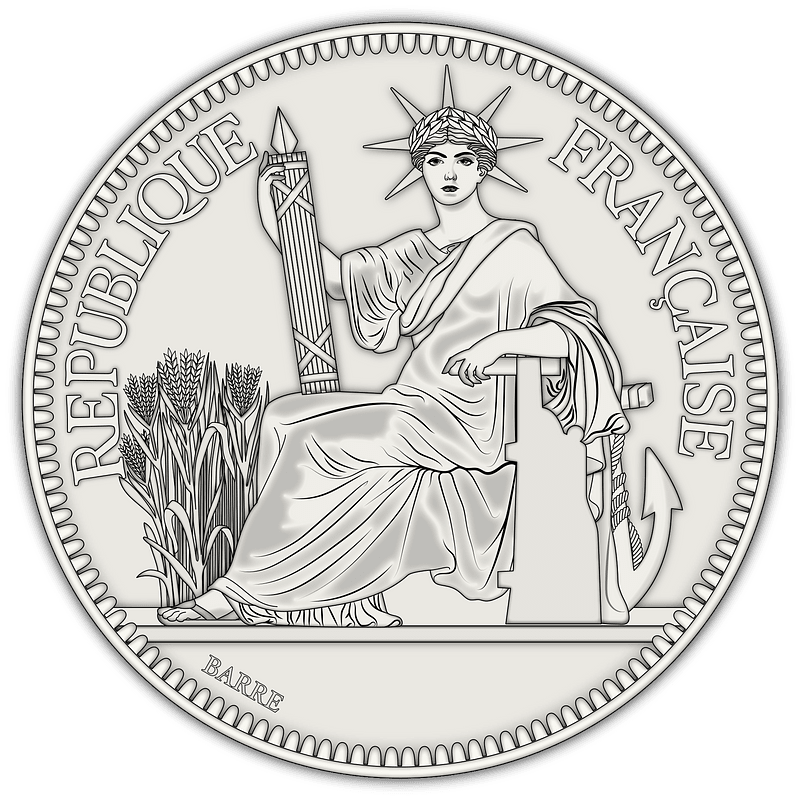 French Indo-Chinese version of the Great Seal of the French Republic (Jean Auguste Barre)
