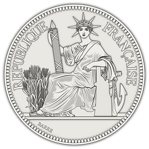 French Indo-Chinese version of the Great Seal of the French Republic (Jean Auguste Barre)