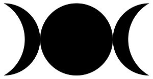 Triple Goddess Symbol Filled